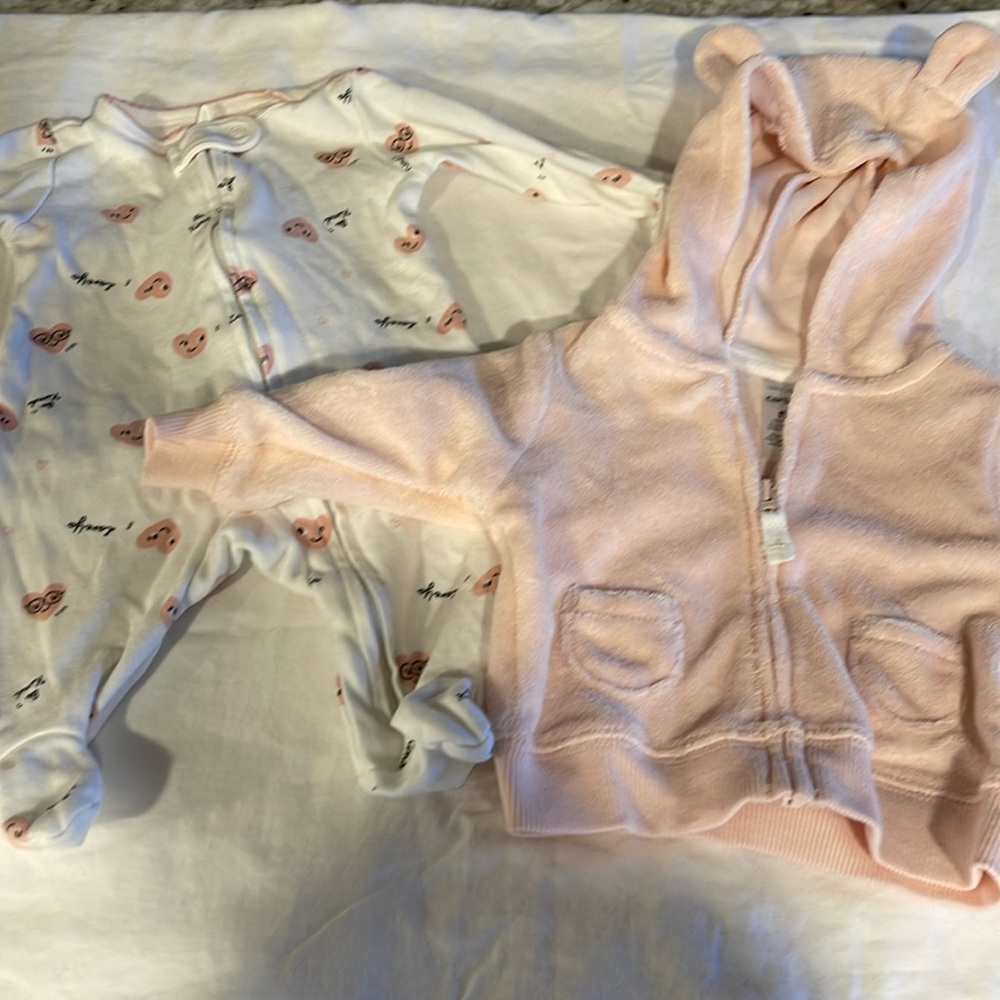 newborn onesie and jacket